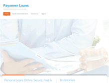 Tablet Screenshot of payoneerloans.com